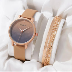GAIETY Elegant Simplicity Ladies Dress Wristwatches Women Fashion Watches Luxury Casual Gradient Colours Female Quartz Leather Watch.