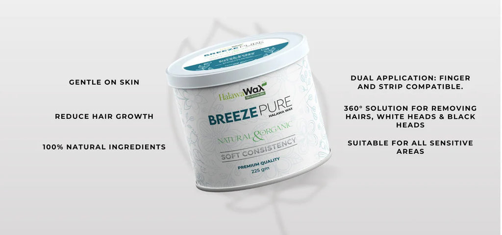 Breeze Pure Organic Halawa Finger Wax | Hair Removal Wax | Best Quality Finger Wax - 225 gram