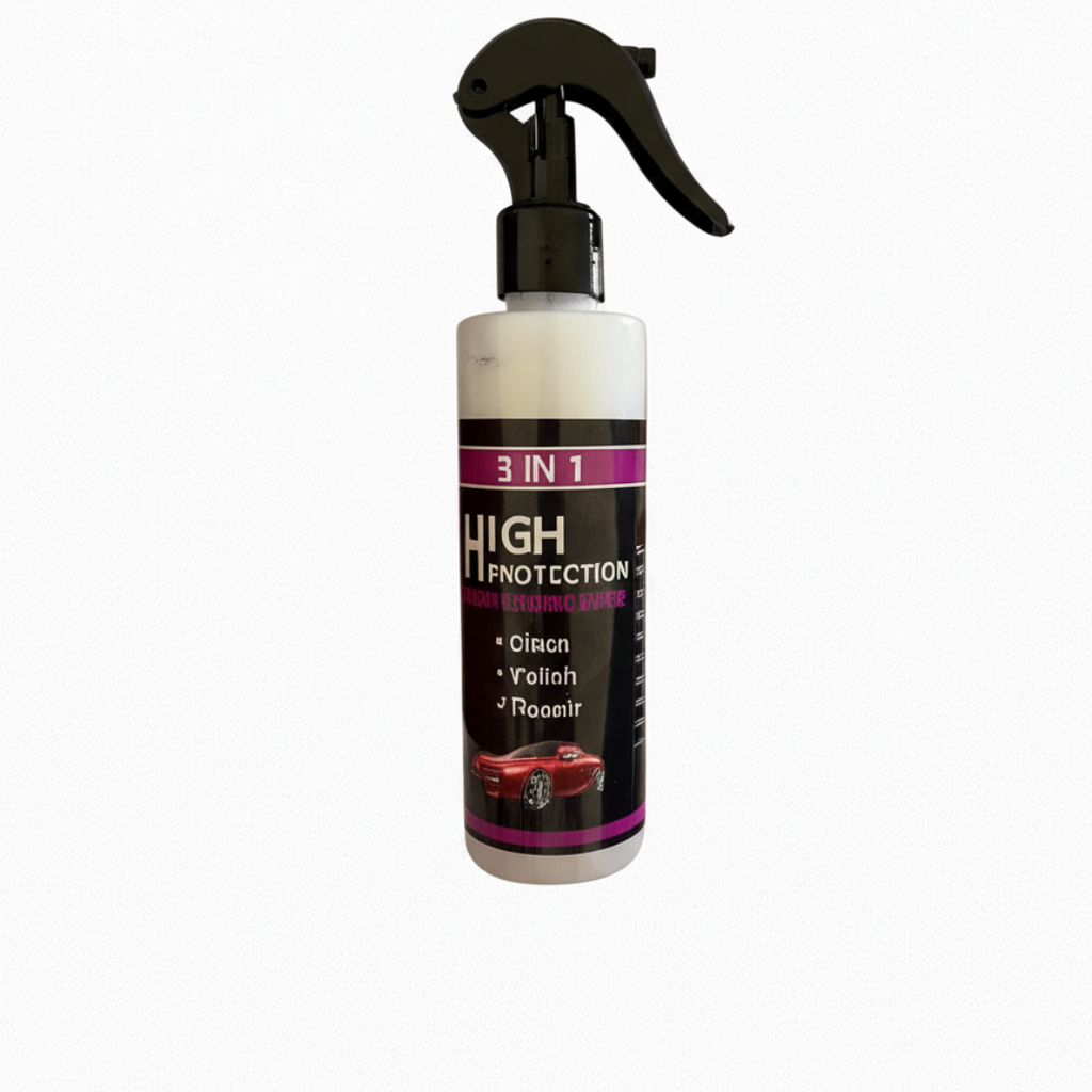 3 In 1 High Protection Quick Car Coating Spray, Ceramic Car Coating Spray Crystal Coating For Car - Quantity 100ml
