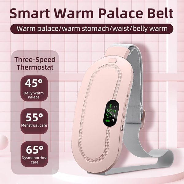 Heating Pad Women Period Pain Cramp Relief Belt | Portable Electric Menstrual Heating Pad With 3 Heat Levels & 4 Massage Modes For Belly And Waist Pain Relief .